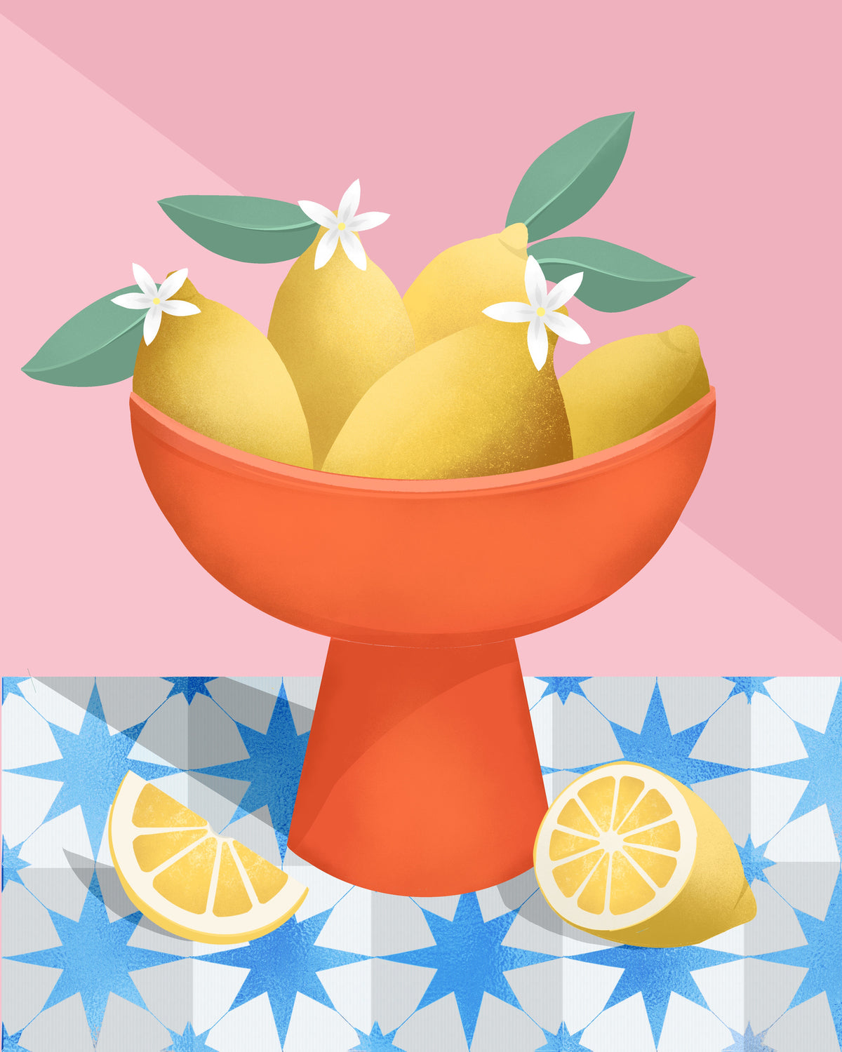 canvas-print-lemons-in-a-red-pedestal-bowl
