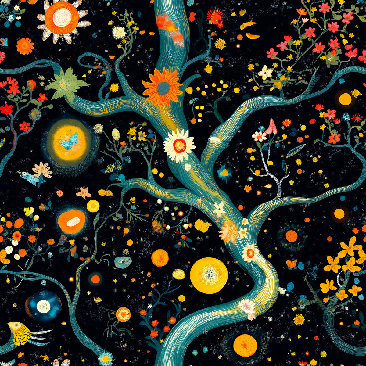 aluminium-print-cosmic-garden-blooms