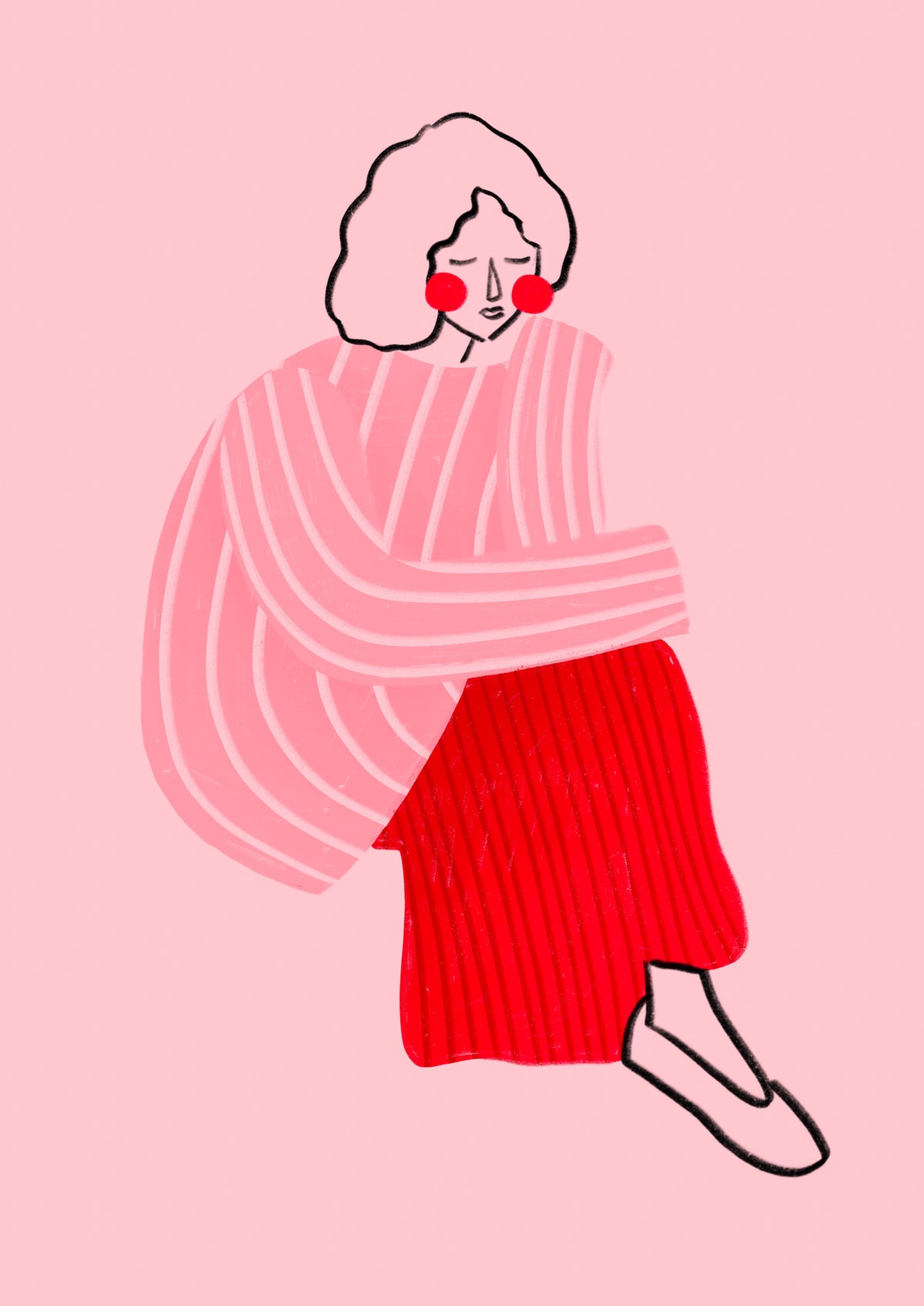 canvas-print-pink-and-red-line-lady