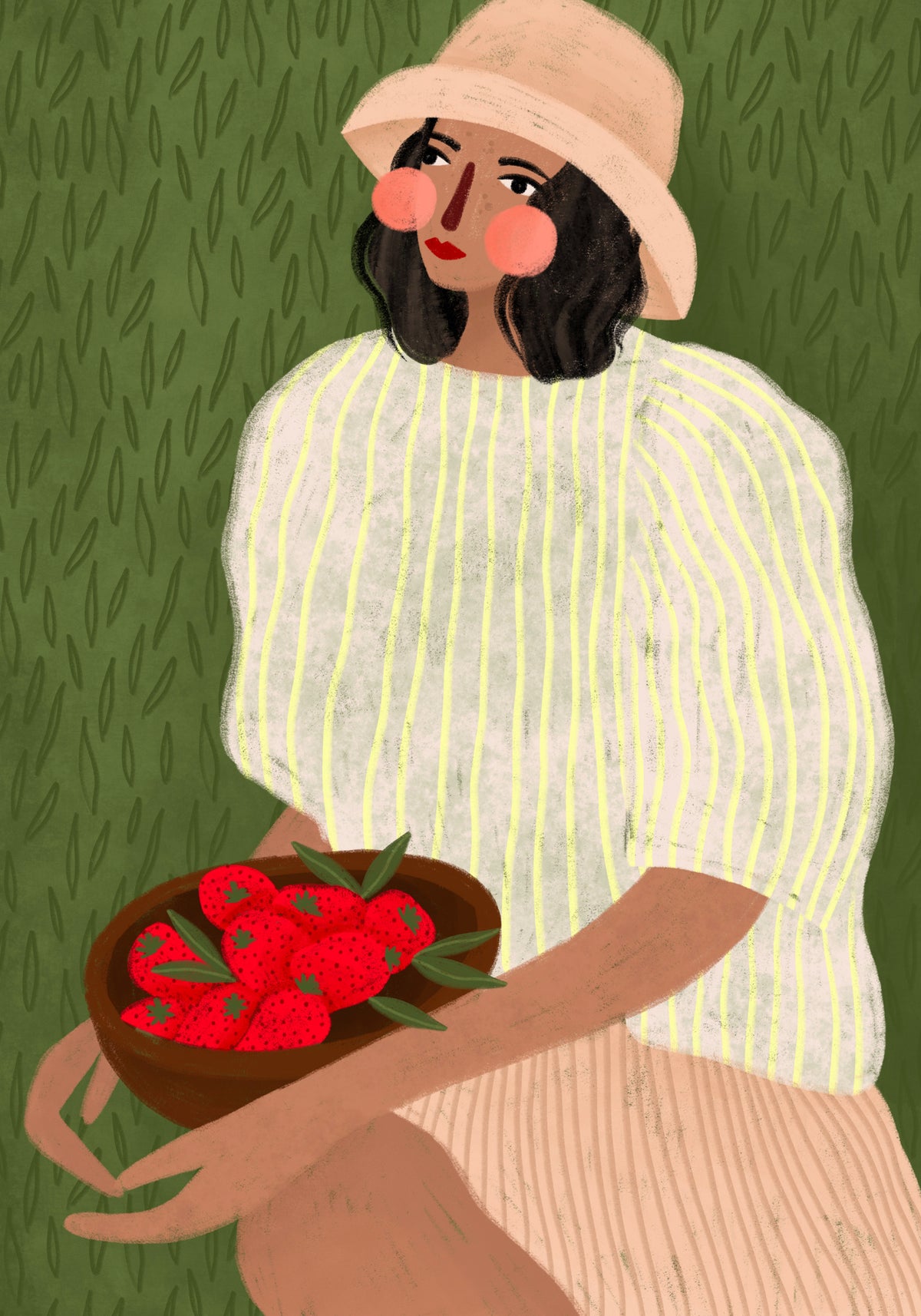 framedcanvas-print-woman-with-strawberries