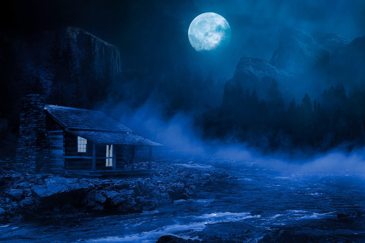 3-piece-aluminium-print-at-night-in-the-woods