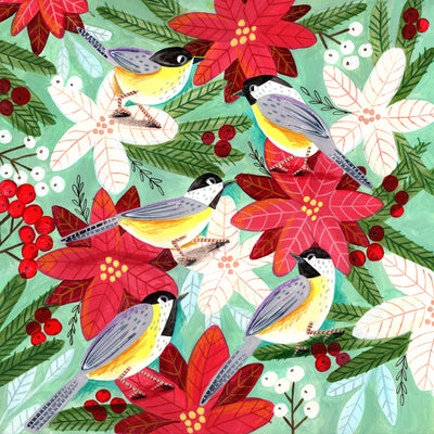 poster-print-winter-birds-tits-and-christmas-flowers