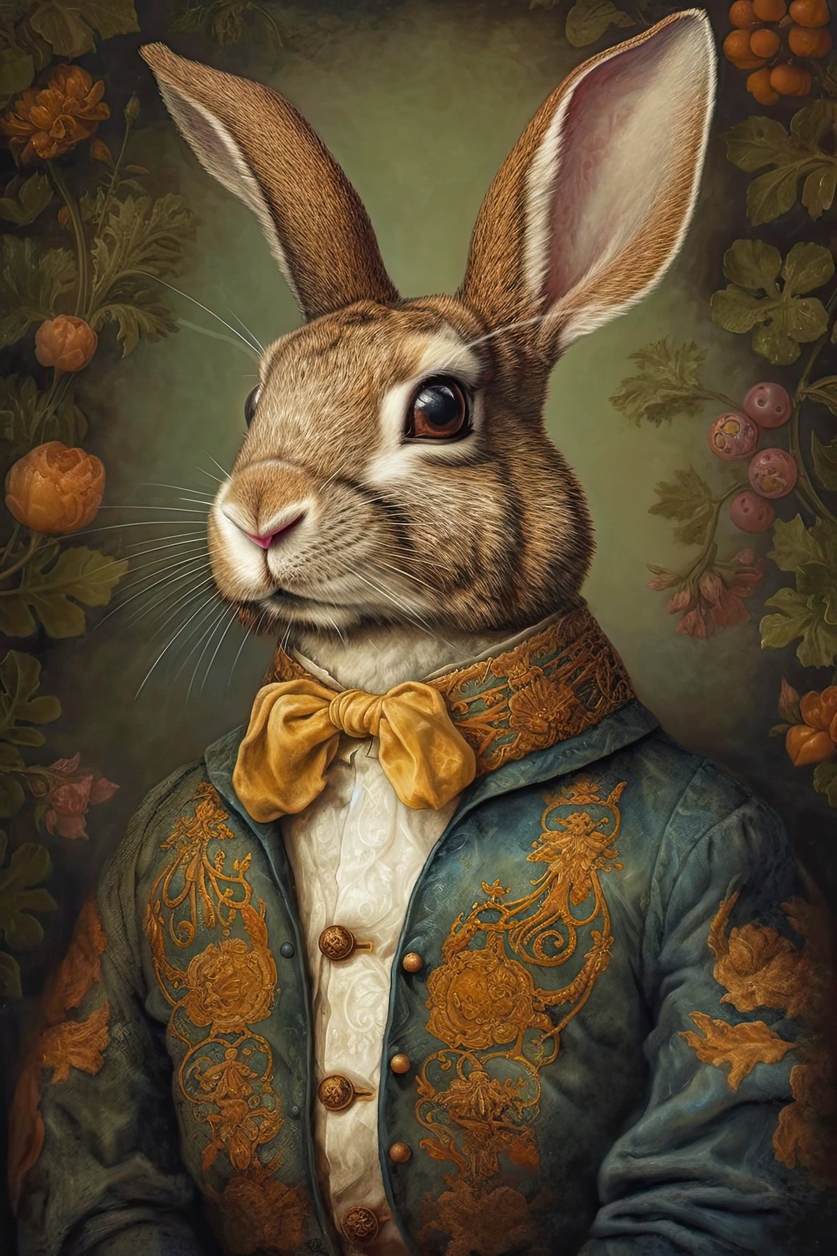 framedposter-print-regal-rabbit-portrait