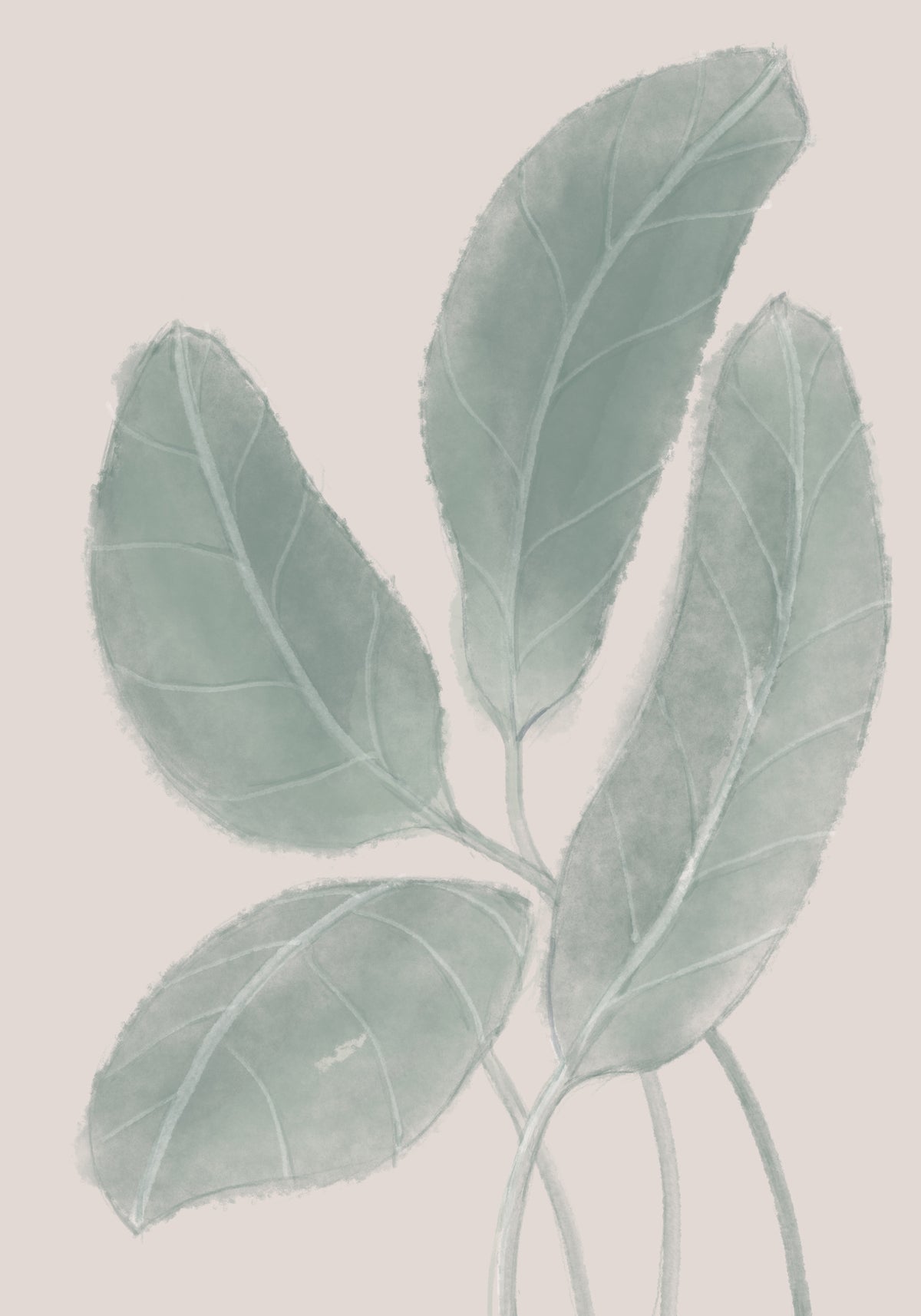 framedcanvas-print-leaves-watercolor