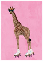 poster-print-rollerskating-giraffe