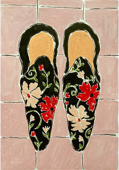 poster-print-black-shoes-on-pink-tiles