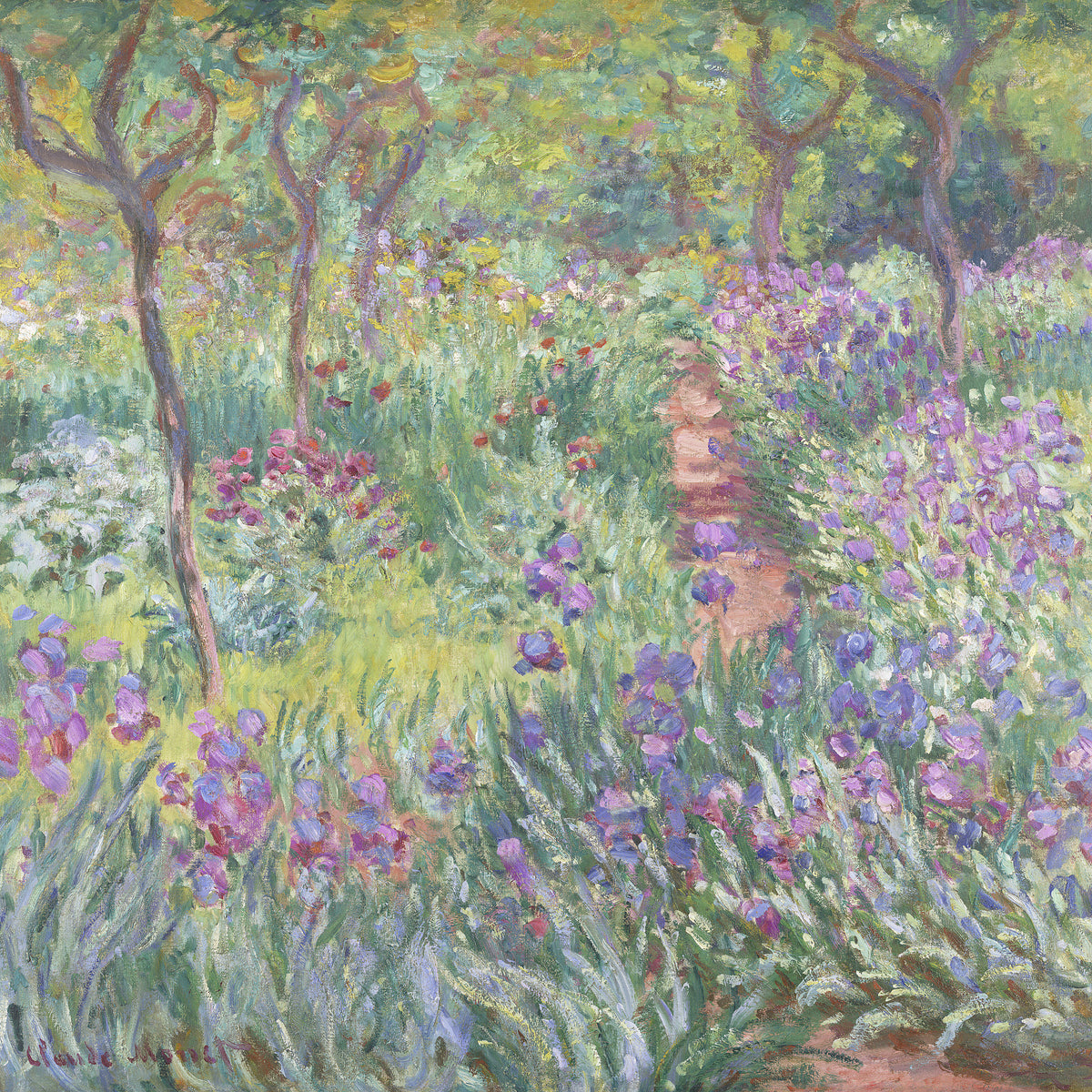 aluminium-print-the-artists-garden-in-giverny-1900-by-claude-monet