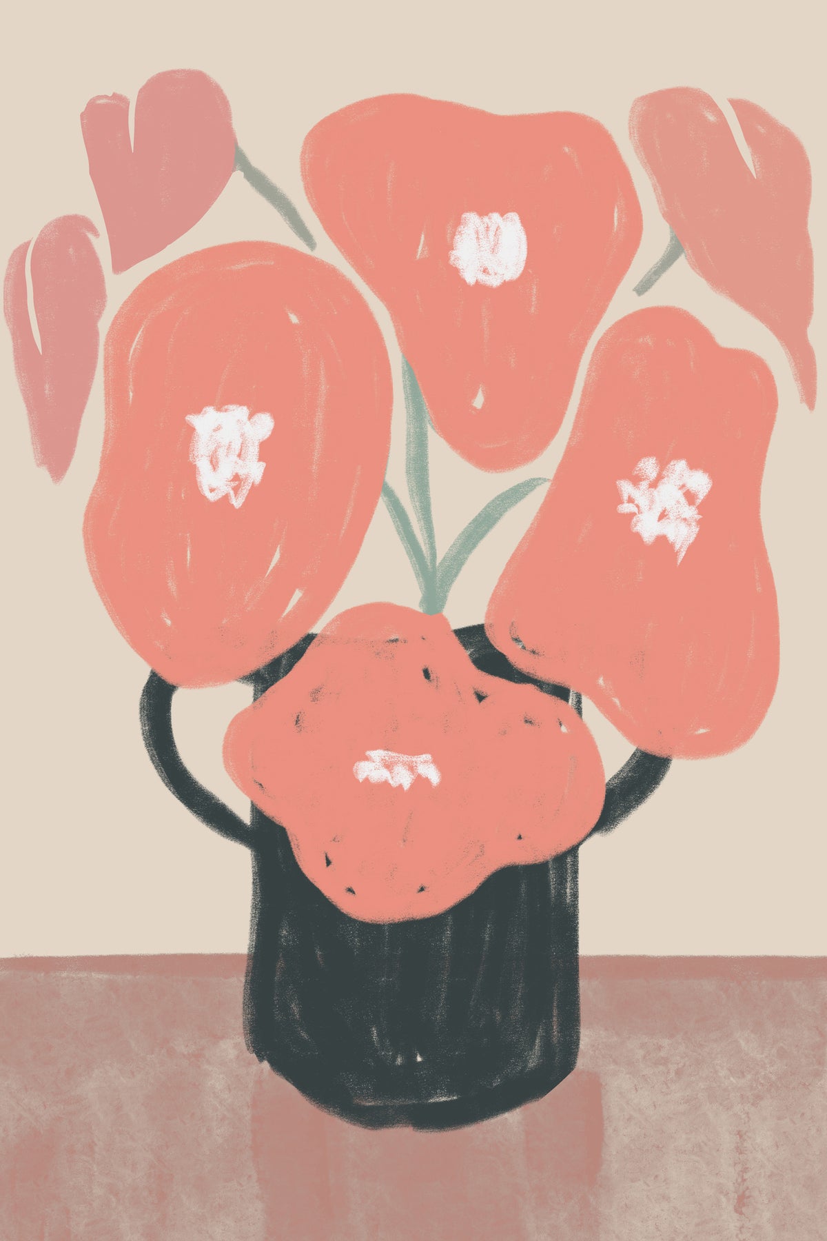 framedcanvas-print-pink-poppies-in-dark-jug