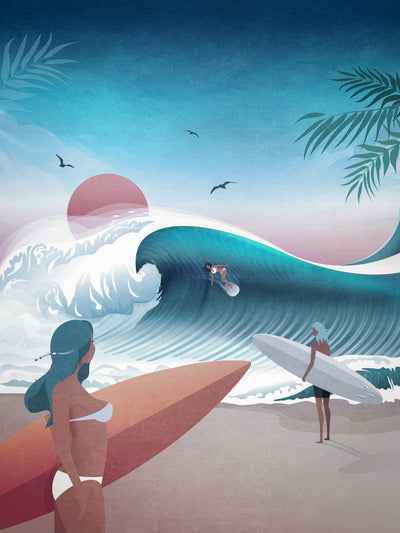 poster-print-sunset-surfing-scene