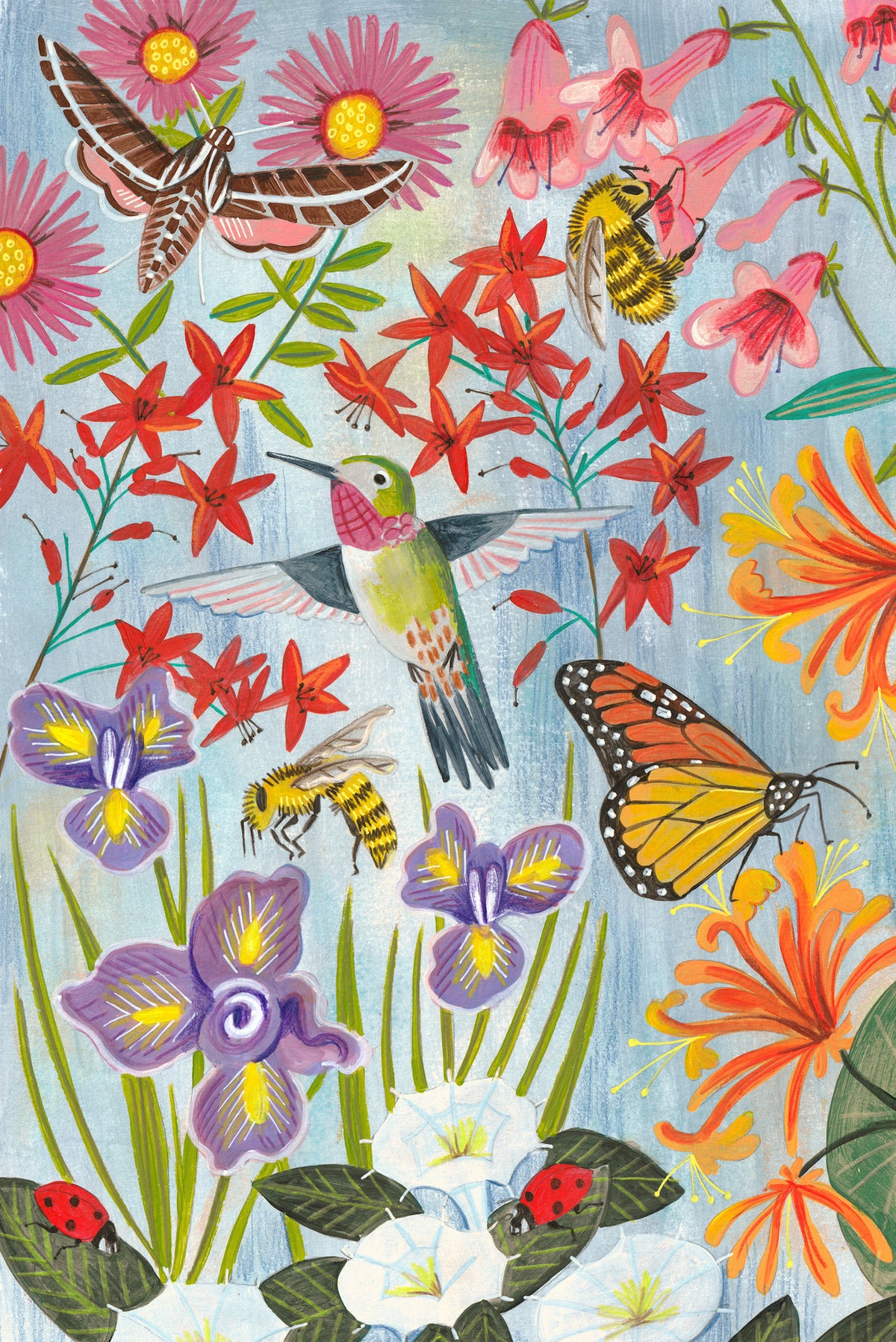 framedposter-print-pollinators-and-flowers
