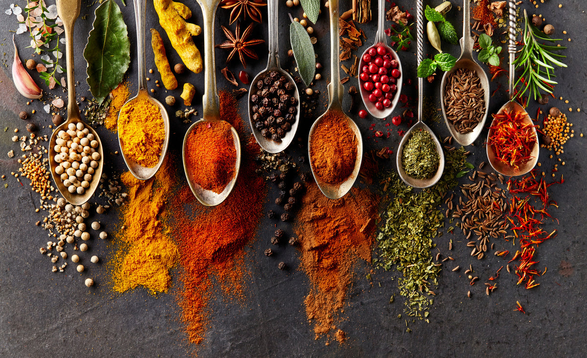 poster-print-spices-on-black-background