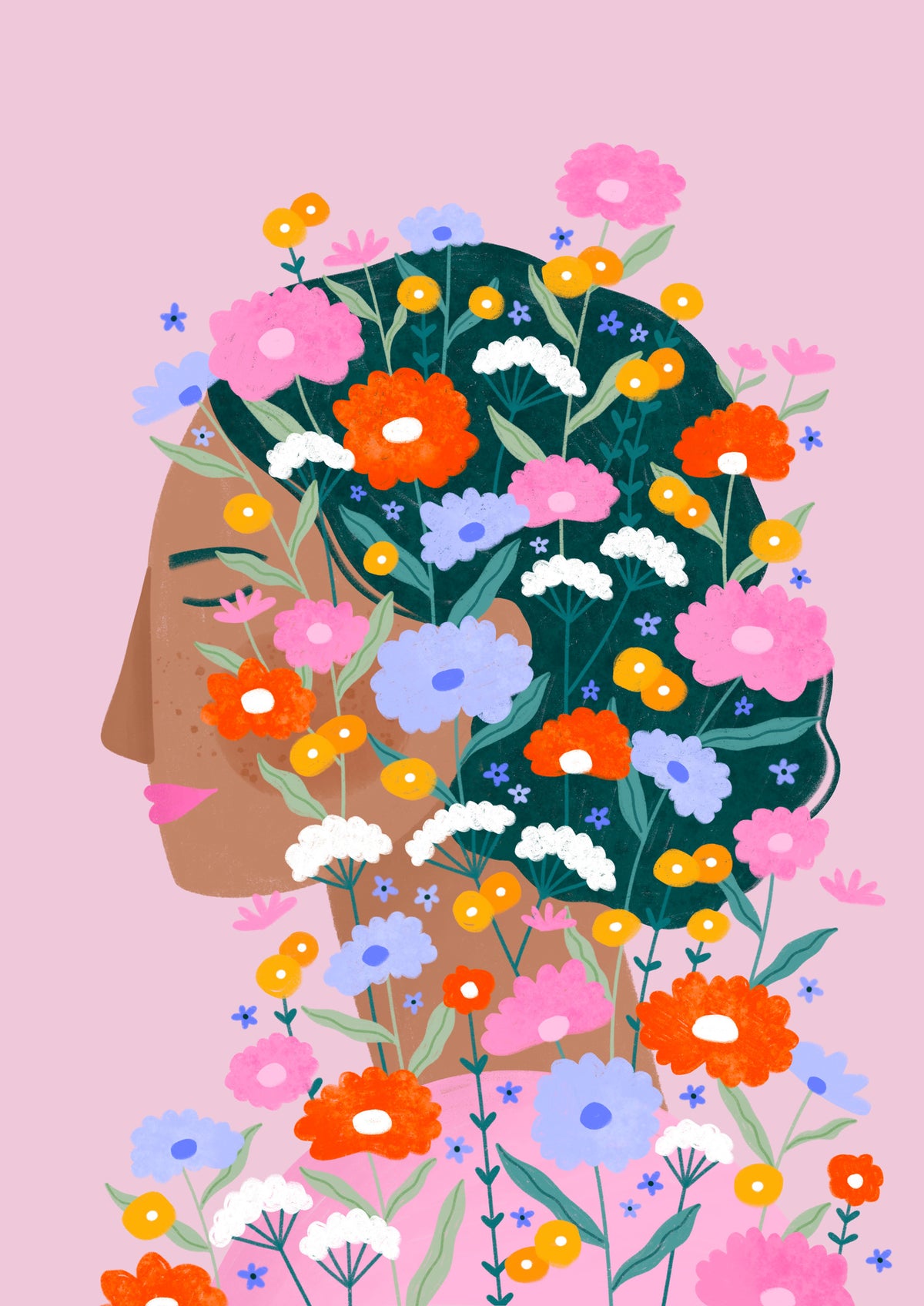 aluminium-print-colourful-flower-lady