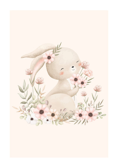 poster-print-cute-woodland-floral-bunny