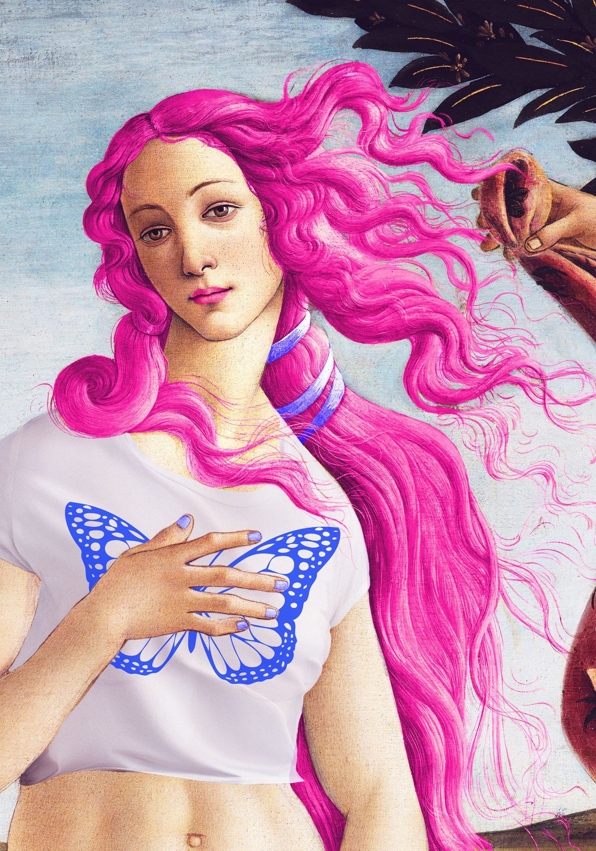 framedcanvas-print-a-figure-with-vibrant-pink-hair