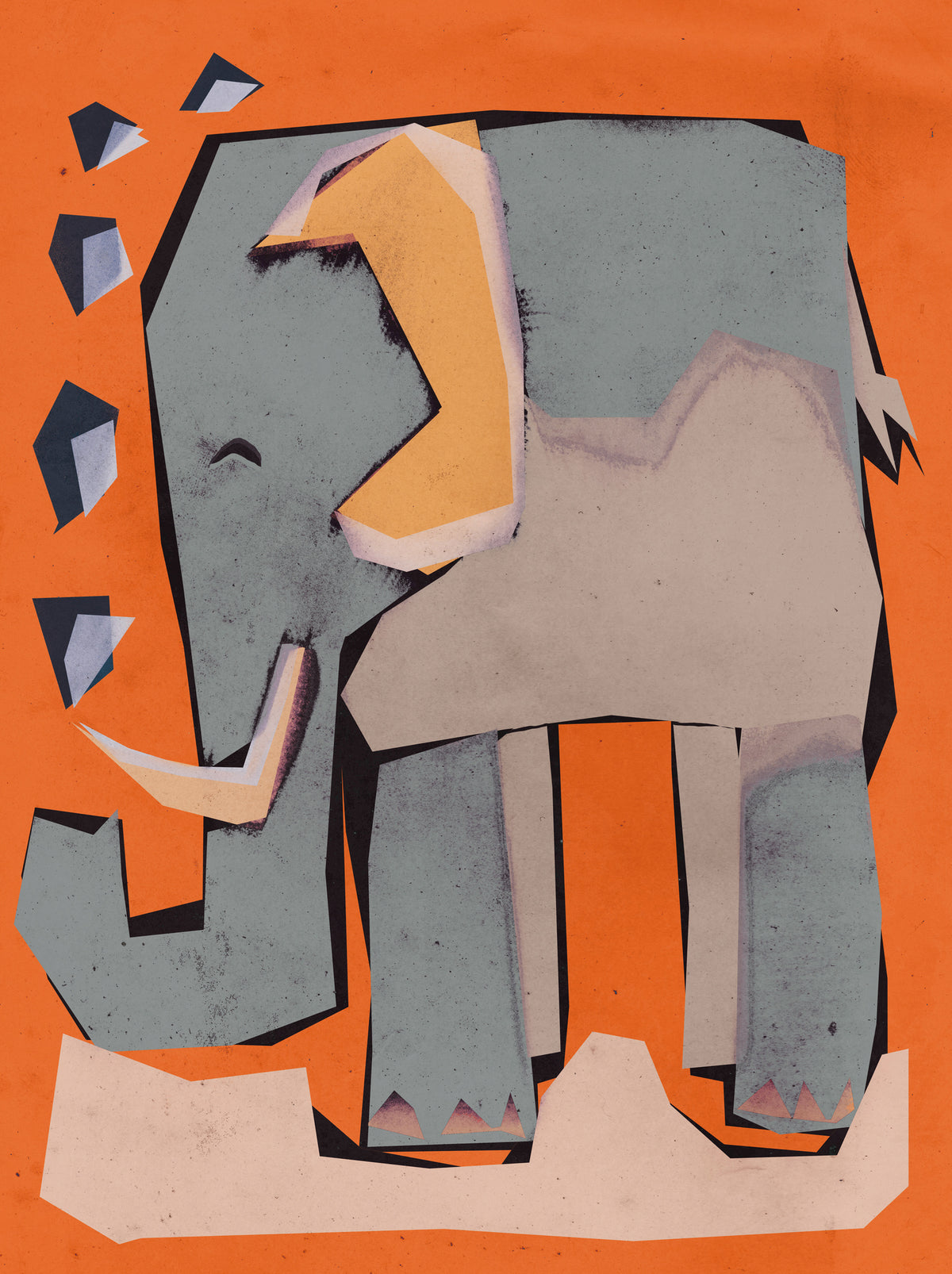 framedcanvas-print-geometric-elephant