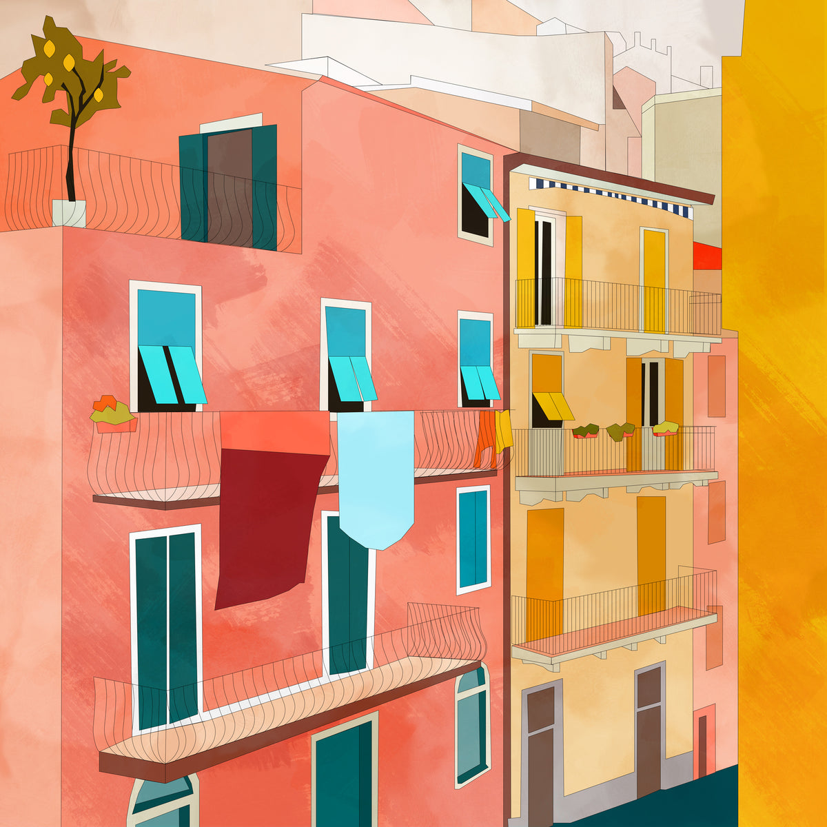 aluminium-print-little-italy-houses