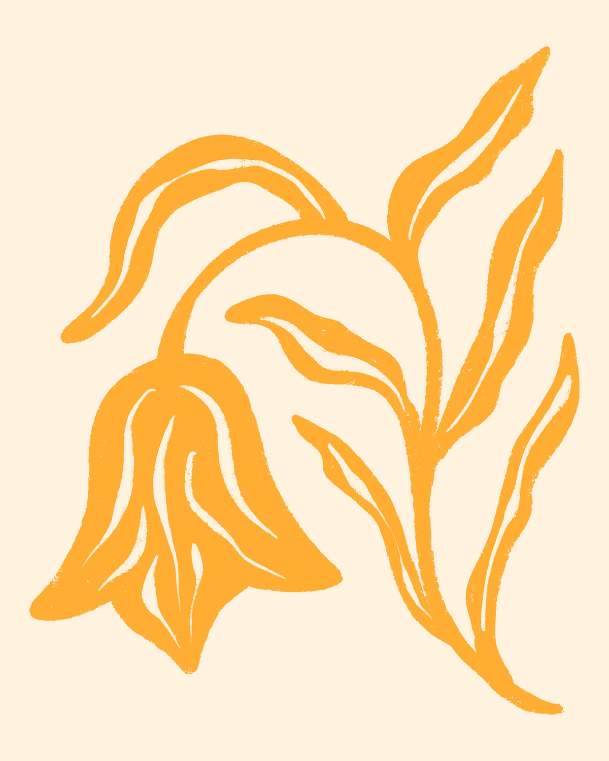 canvas-print-golden-blossom-silhouette
