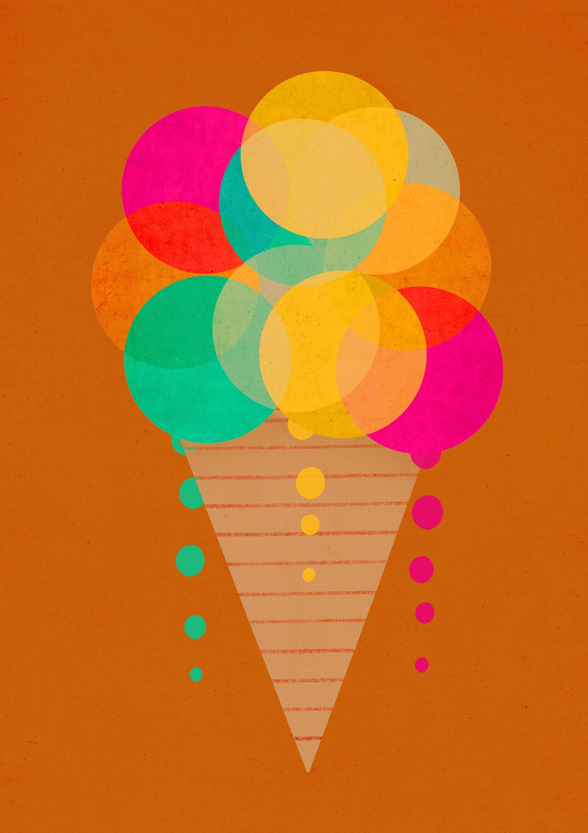 acrylic-print-rainbow-cone-delight