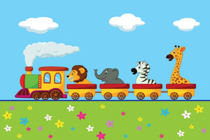 framedposter-print-animal-train