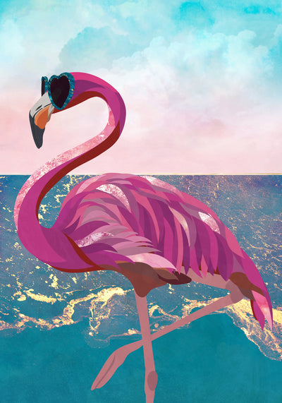 poster-print-flamingo-goes-to-the-beach