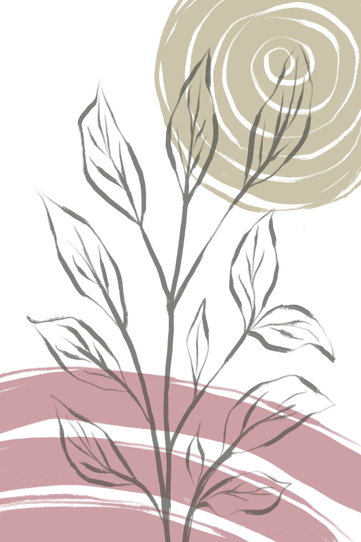 poster-print-delicate-line-of-leaves