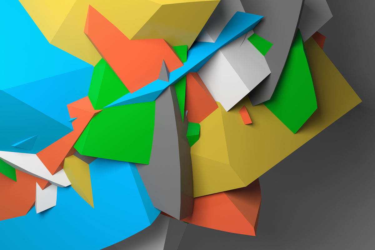 3-piece-aluminium-print-3d-geometric-figures