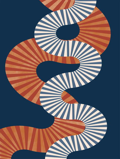 poster-print-winding-pattern-in-retro-colors