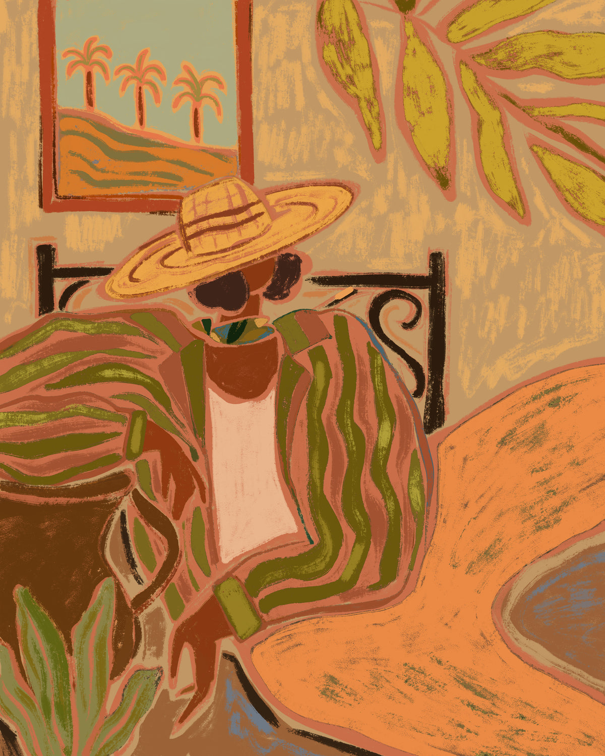 aluminium-print-lady-in-stripe