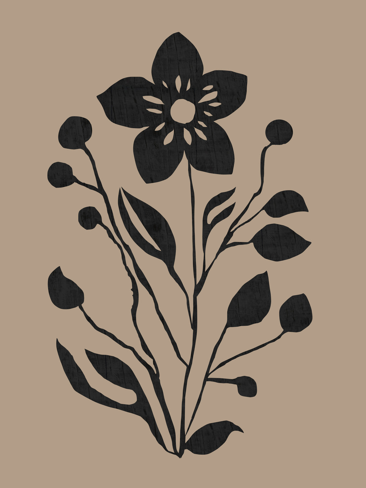 canvas-print-black-flower-modern-botanical-silhouette