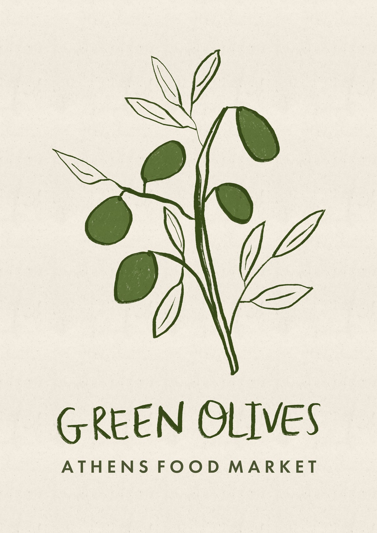 framedposter-print-green-olives-athens-food-market-greece-poster