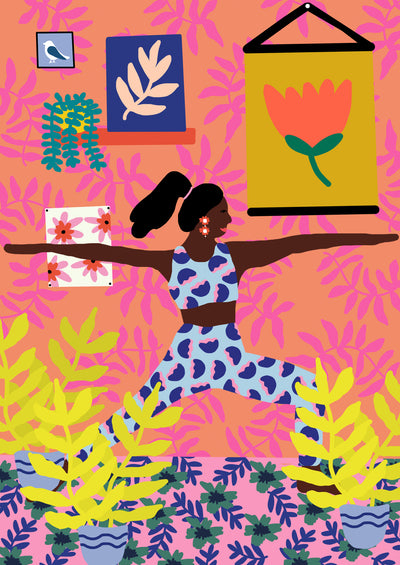 poster-print-yoga-warrior-position
