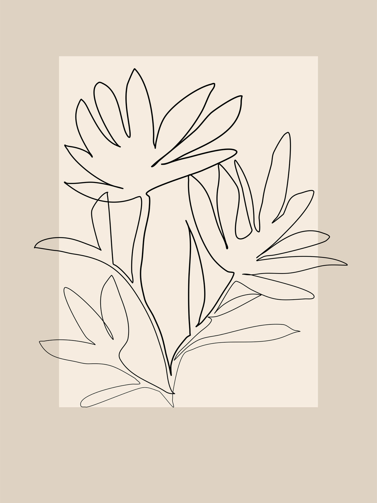 aluminium-print-floral-outline