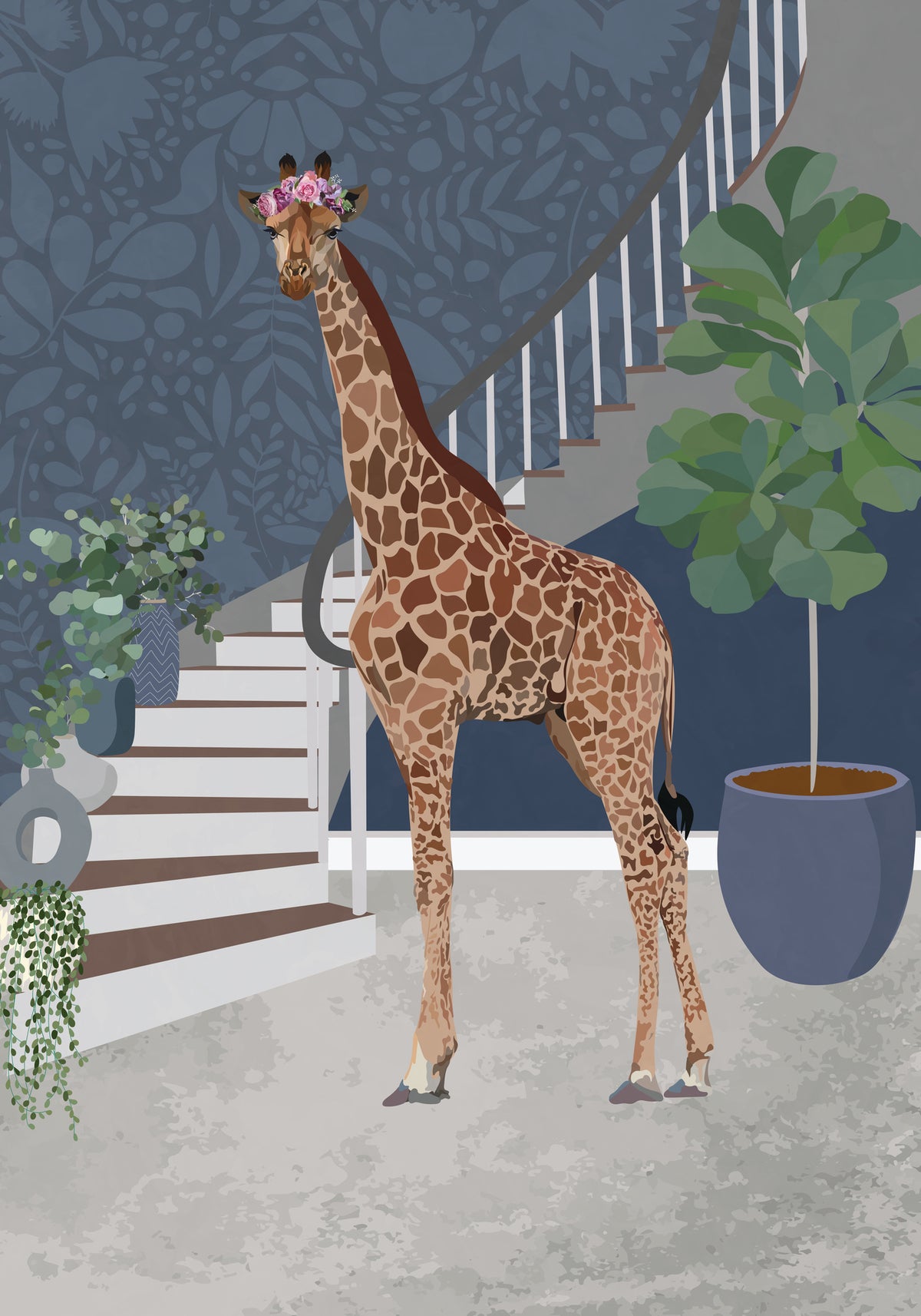 canvas-print-giraffe-by-the-stairs