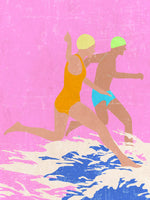 framedcanvas-print-running-swimmers-pink