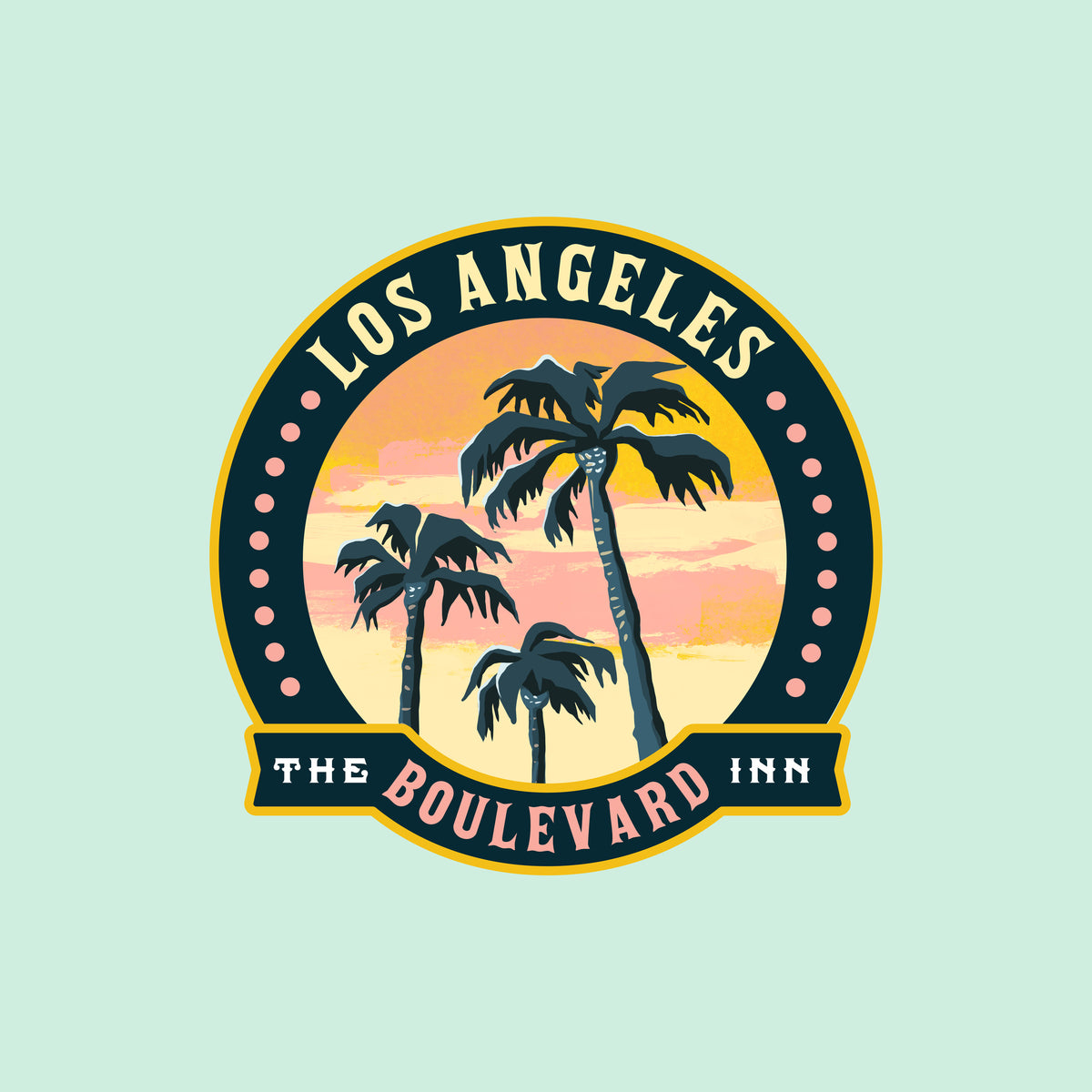 aluminium-print-los-angeles-california-boulevard-inn-travel-art