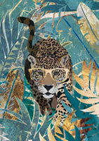 framedposter-print-curious-jaguar-in-the-rainforest