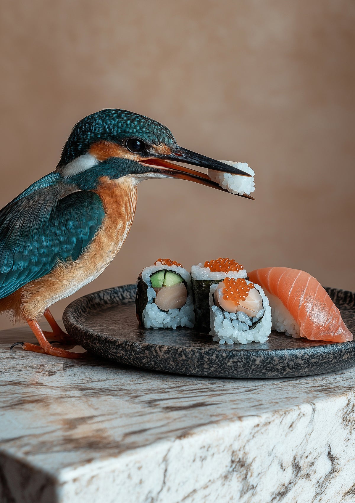 framedposter-print-kingfishers-sushi-feast