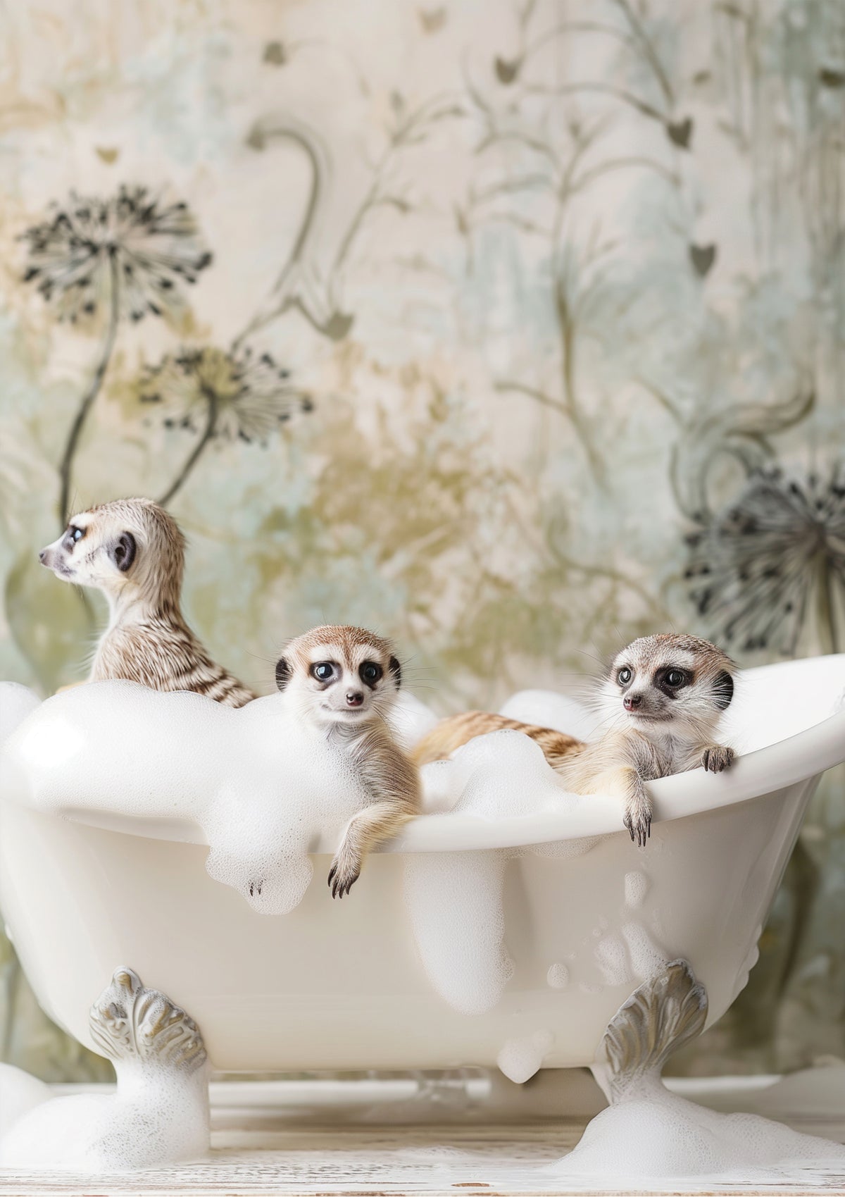 acrylic-print-meerkat-bubble-bath