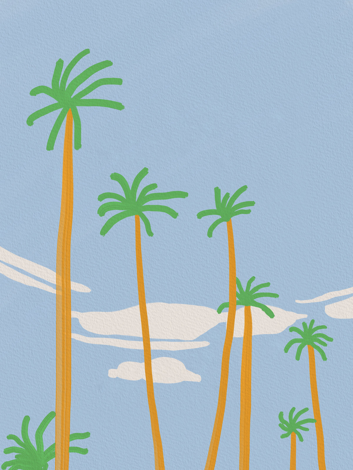 acrylic-print-palm-trees-against-a-clear-blue-sky