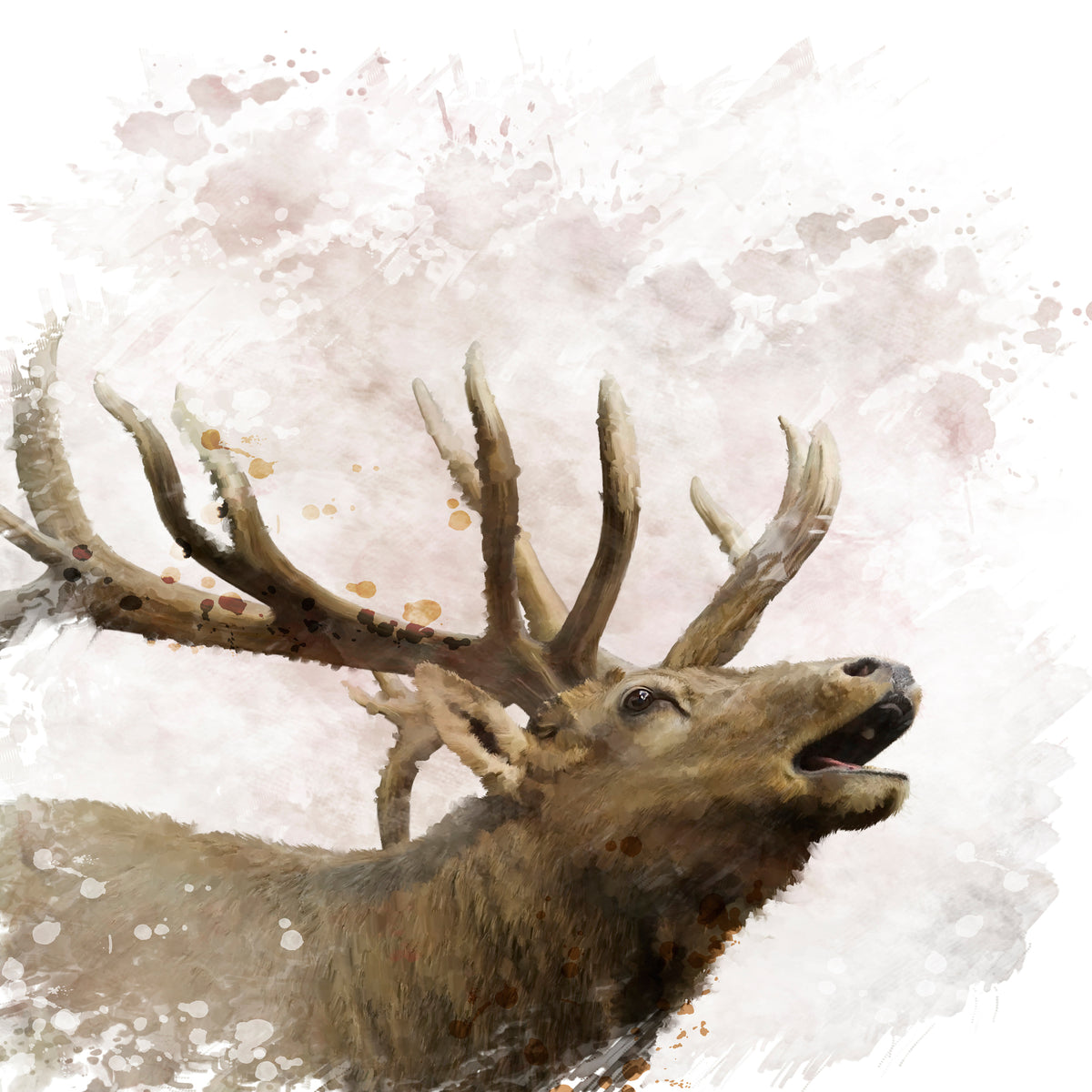 4-piece-acrylic-print-elk-painting