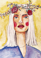 framedposter-print-lady-with-flower-wreath