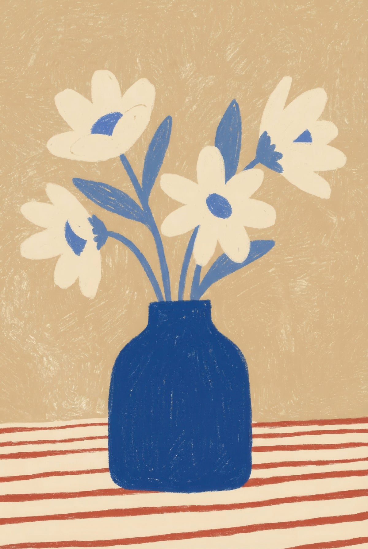 framedposter-print-white-daisies-in-blue-vase