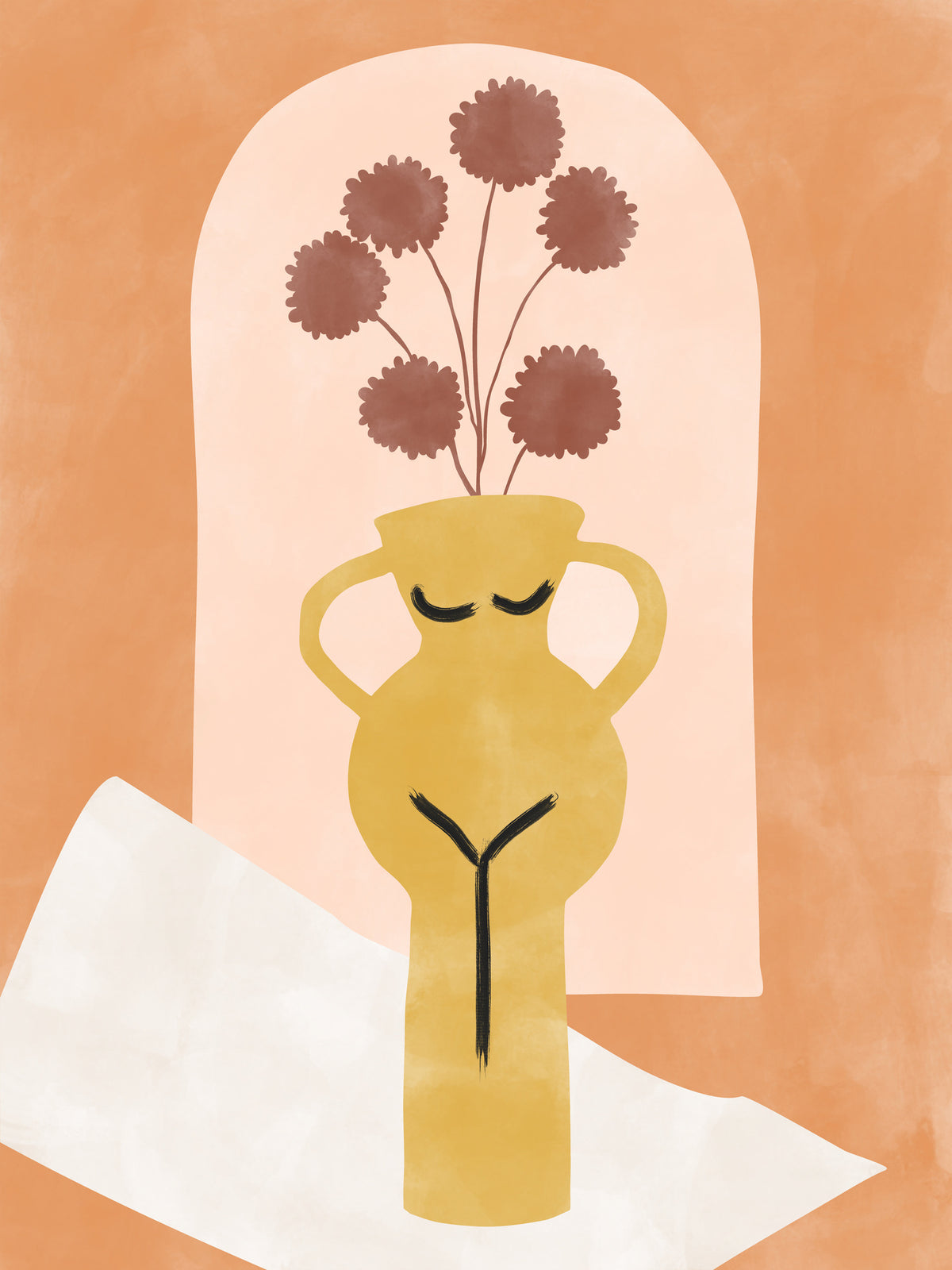 canvas-print-stylized-vase-resembling-a-female-form