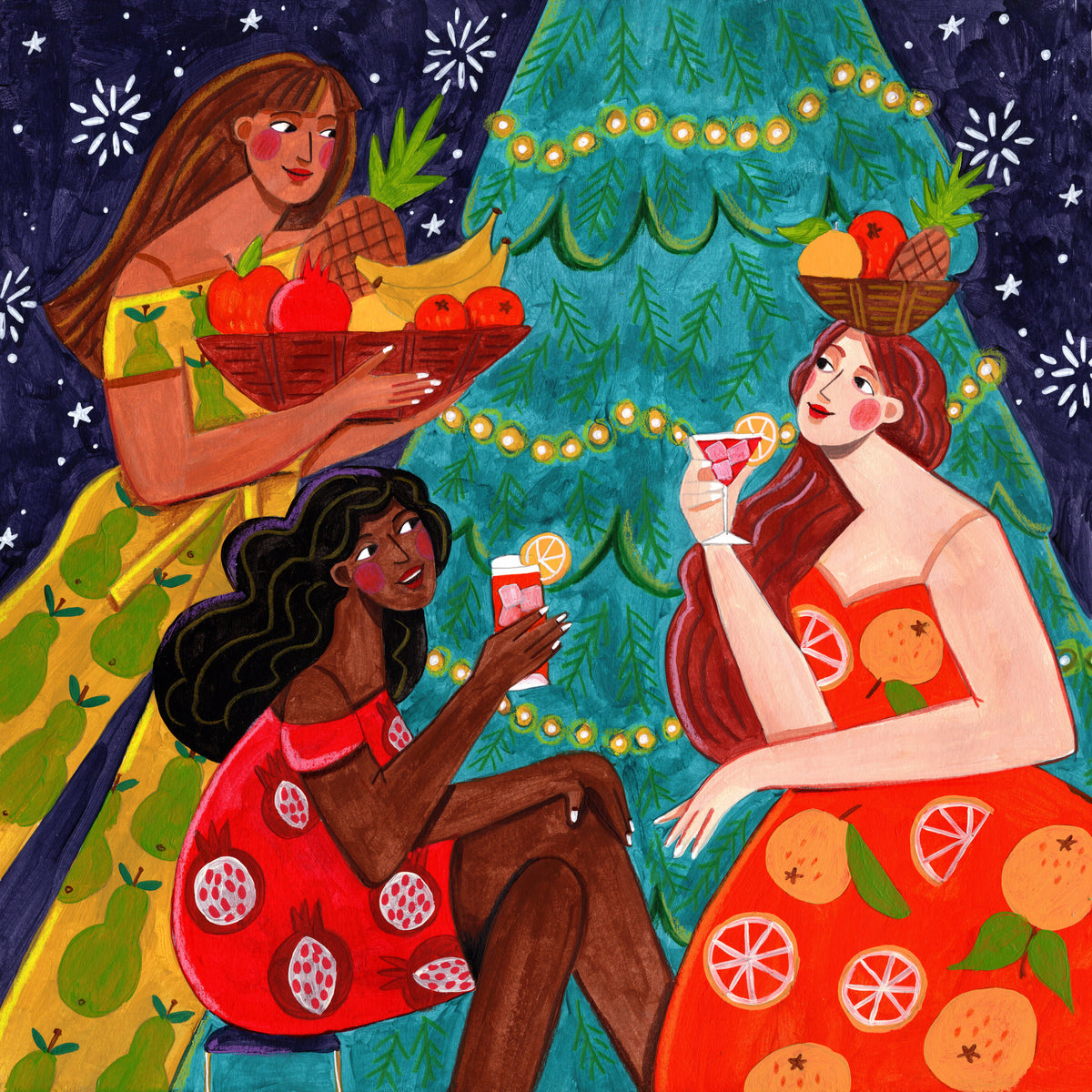 acrylic-print-festive-christmas-fruit-women