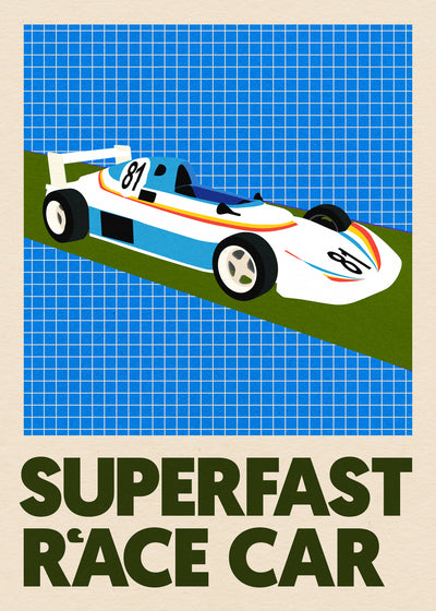 poster-print-superfast-race-car