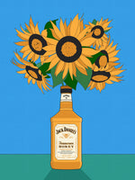 poster-print-sunflowers-in-honey-whiskey-retro-illustration