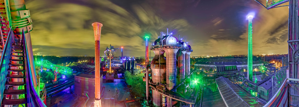 panoramic-3-piece-canvas-print-landscape-park-duisburg-night-panorama