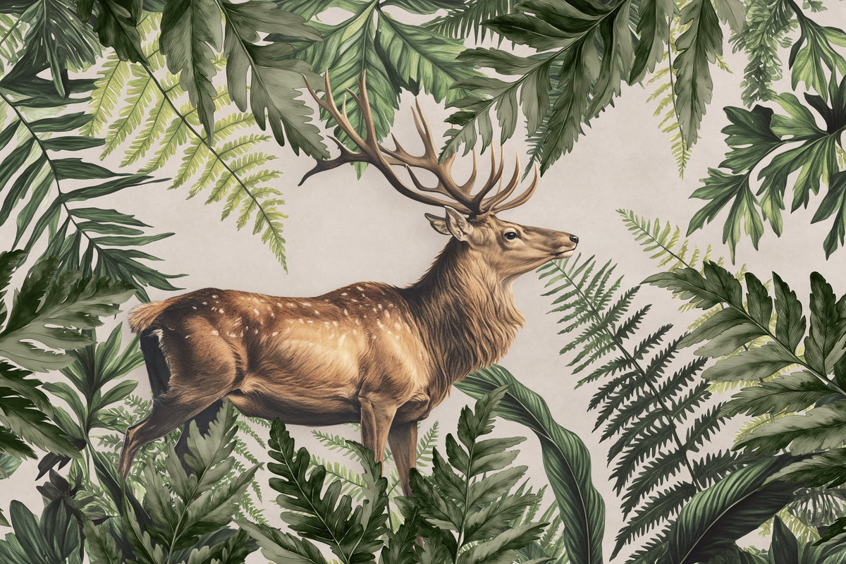 canvas-print-fern-forest-stag-deer