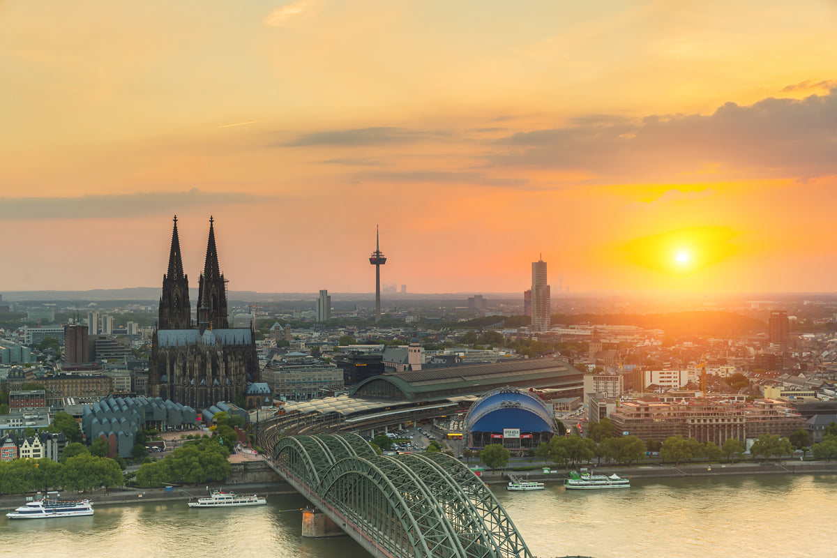 acrylic-print-skyline-cologne-at-sunset