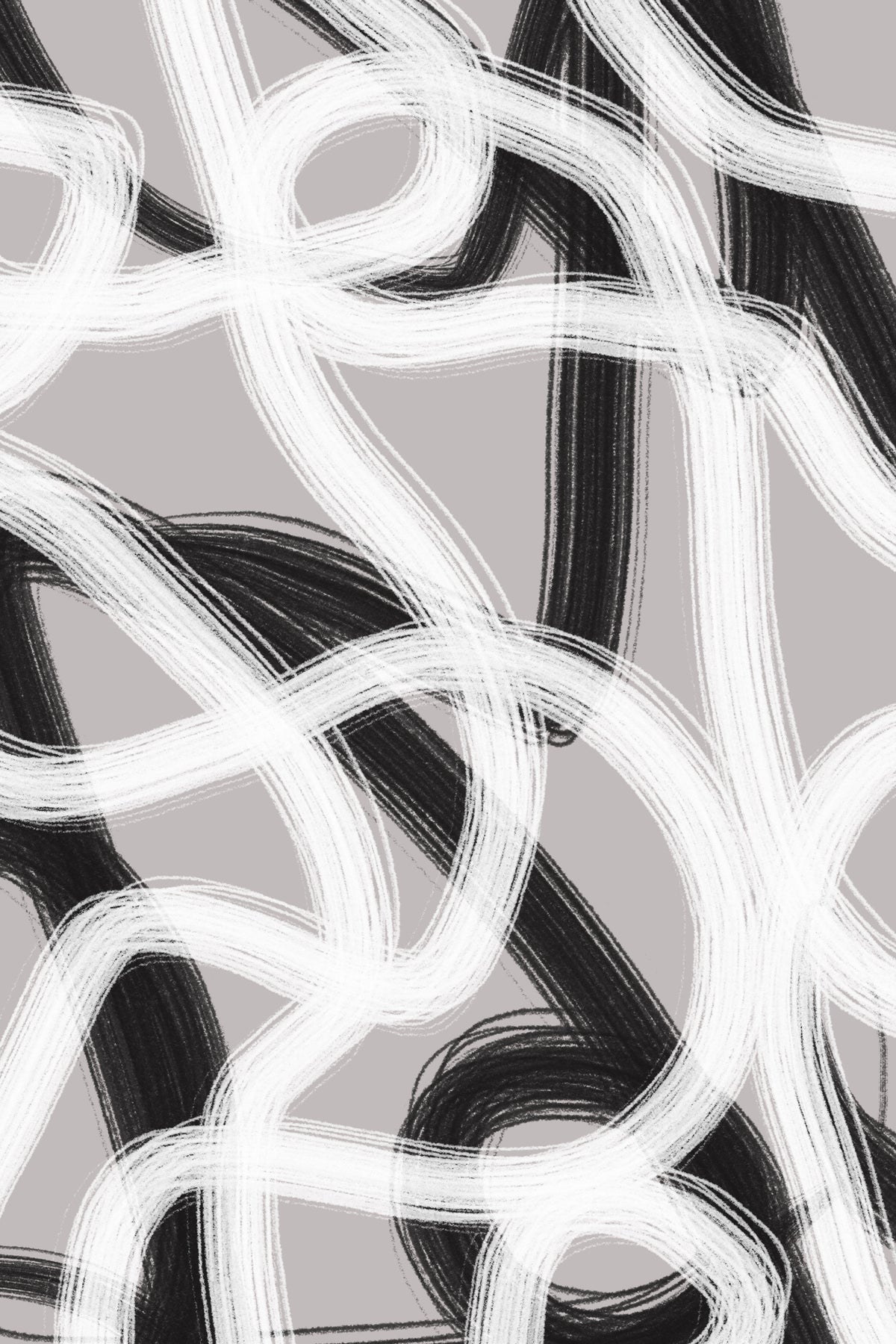 aluminium-print-black-and-white-brushstrokes